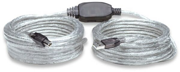 Manhattan USB St. > USB B St. aktiv (11m) silber