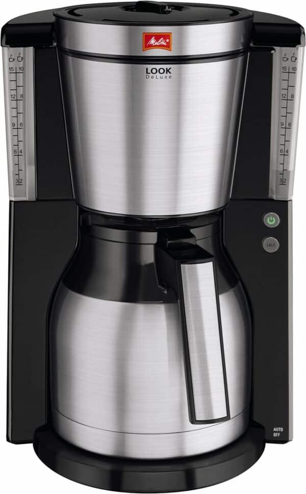 Melitta Look Therm de luxe 1011-14 Kaffeeautomat mit Thermokanne schwarz/edelstahl