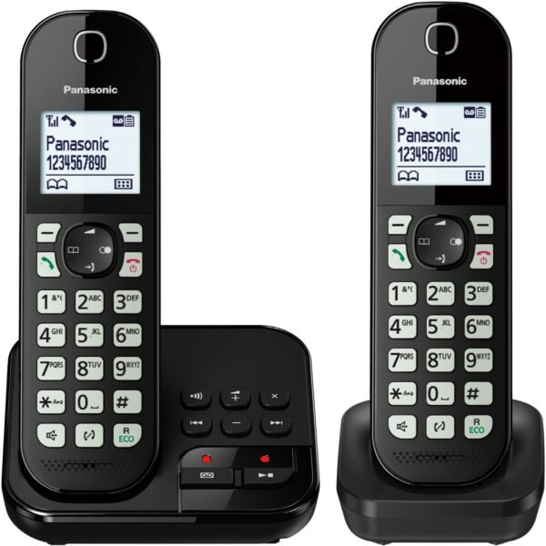 Panasonic KX-TGC462GB Schnurlostelefon mit Anrufbeantworter schwarz