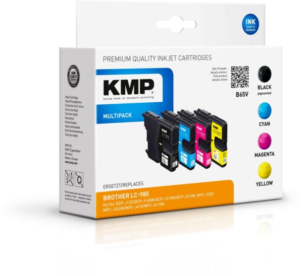 KMP B65V Tinten-Multipack ersetzt LC-985VALBP 4-farbig