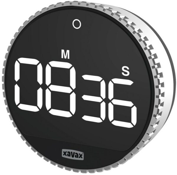 XavaX Küchentimer Rotation silber/schwarz