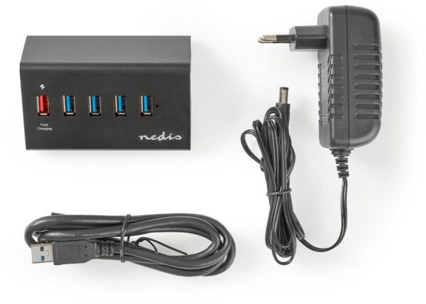 Nedis UHUBUP3510BK USB 3.0 5-Port