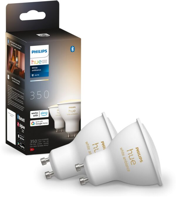 Hue Hue White Ambiance GU10 350lm LED-Reflektor Doppelpack / G