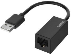 Hama USB-A auf RJ45/LAN-Adapter Fast Ethernet 10/100 Mbit/s schwarz