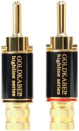 Goldkabel highline Spreiz-Banana Gold Stecker