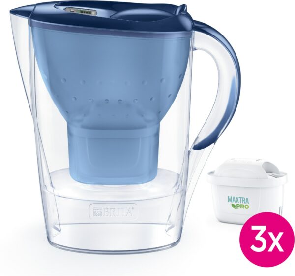 Brita Starterpaket Marella (inkl. 3 MX) Wasserfilter blau