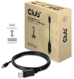 Club3D Mini DP St. > DP 1.4 St. Kabel (2m) HBR3