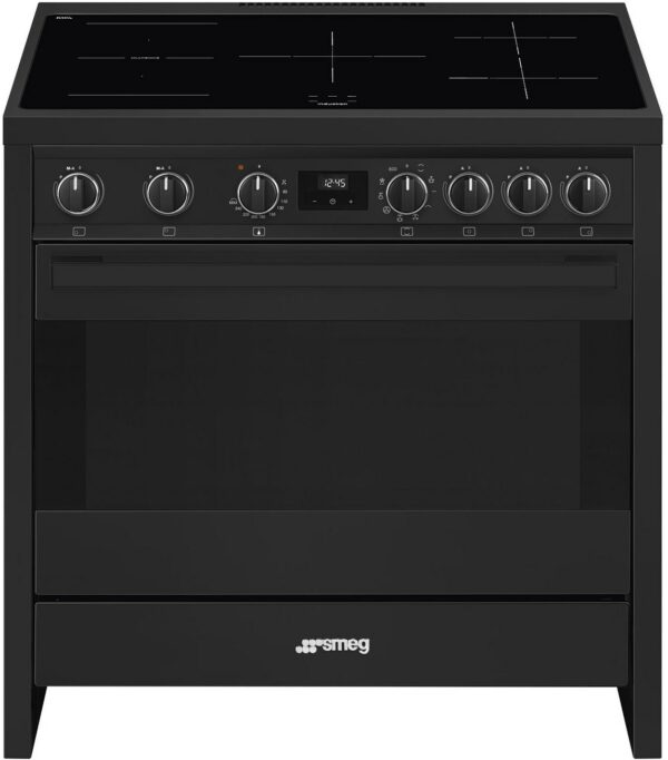 Smeg B95IMAN9 Stand-Elektroherd mit Induktionsfeld anthrazit / A