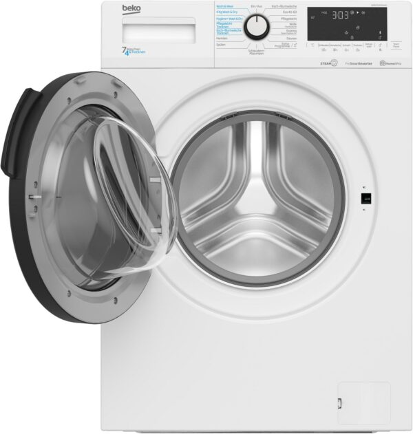 Beko b300 WDW75141Steam1 Stand-Waschtrockner weiß