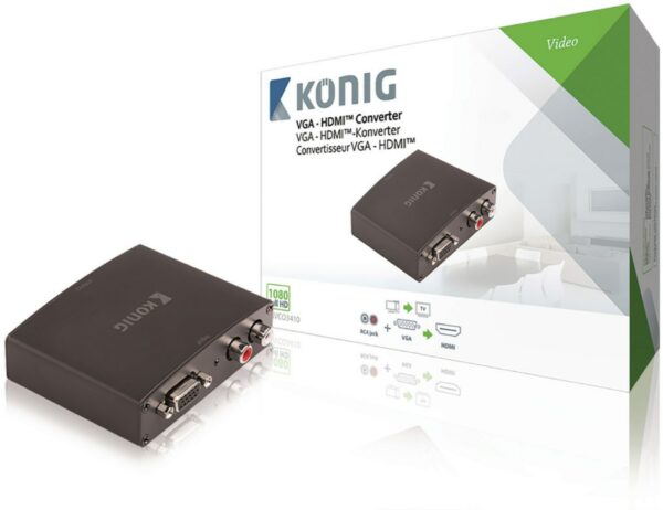 König KNVCO3410 HDMI-Konverter dunkelgrau