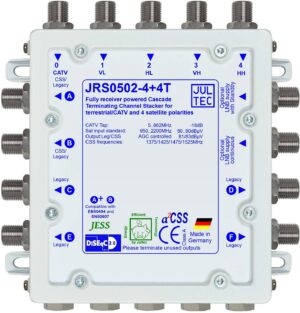 Jultec JRS 0502-4+4T Einkabelum. 5/4+5/2x4 Unicable-Multischalter