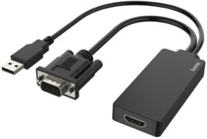 Hama VGA+USB auf HDMI-Adapter Konverter schwarz