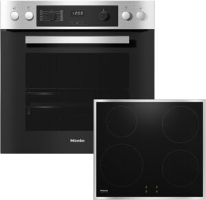 Miele Twin-Set Comfort Induktion Herdset mit Induktionskochfeld edelstahl/cleansteel + edelstahl / A+