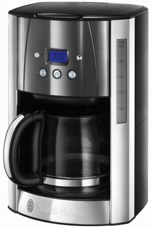 Russell Hobbs Luna Digitale Glas-Kaffeemaschine mit Timer moonlight grau