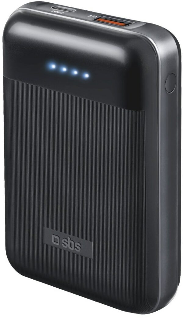 sbs Powerbank (10.000 mAh) (20W) 1USB + 1 Type C PD schwarz