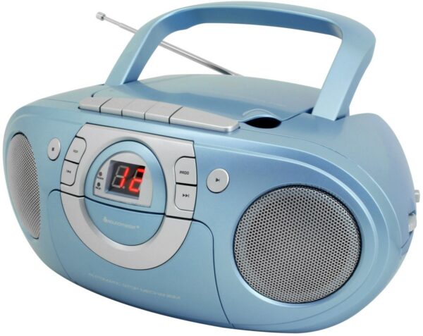 Soundmaster SCD5800BL Radio-Rekorder mit CD + Kassette blau