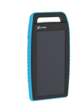 XLayer PLUS Solar (15.000mAh) Powerbank schwarz/blau