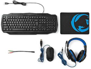 Nedis GCK41100BKDE Gaming-Combo-Kit 4in1