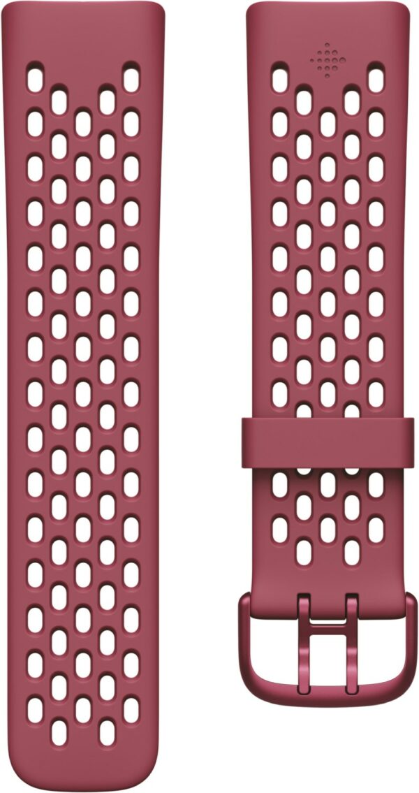 Fitbit Sportarmband (L) Ersatzarmband für Charge 5 black cherry