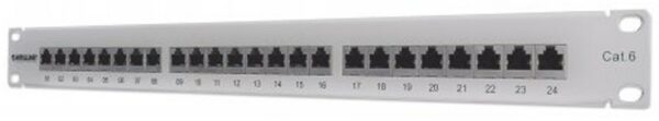 Intellinet Patchpanel 1HE 24-Port Cat6 FTP grau