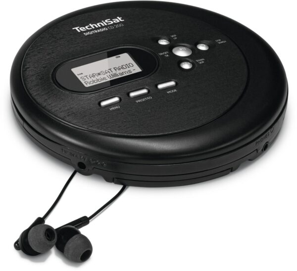 Technisat DigitRadio CD 2GO tragbarer MP3 CD-spieler mit Radio schwarz