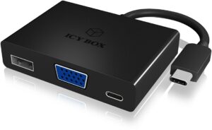 Icy Box IB-DK4032-CPD Combo Adapter schwarz