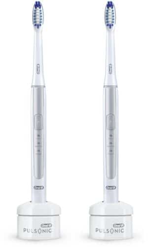 Oral-B Pulsonic Slim 1900 Doppelpack Schallzahnbürste weiß/silber