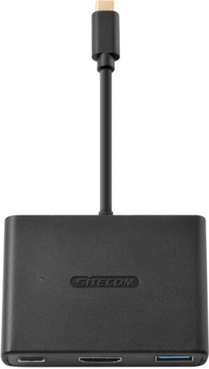 Sitecom USB-C > USB+HDMI+USB-C 3-in-1 USB Adapter schwarz