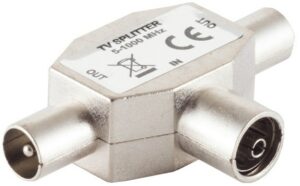 Sky Vision 2-Geräte-Verteiler TV 2x IEC-Stecker > 1x IEC-Kupplung