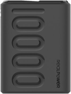 RealPower PB-10000PD+ Powerbank schwarz