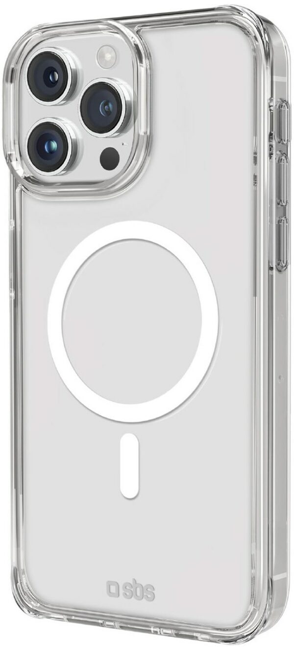 sbs Light Mag Cover für iPhone 15 Pro Max transparent