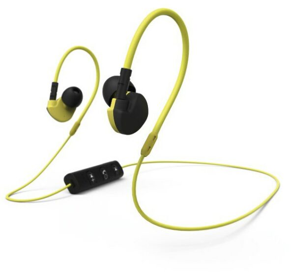 Hama ClipOn Active BT Bluetooth-Kopfhörer schwarz/gelb