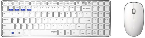 Rapoo 9300M Kabelloses Tastatur-Set weiß