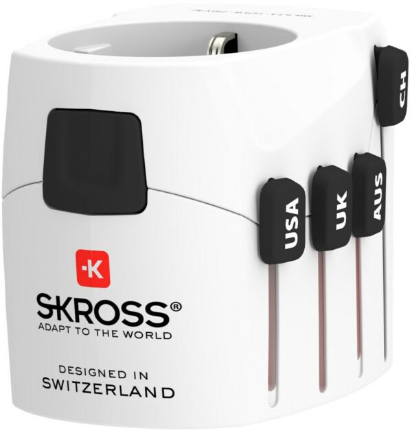 Skross Reisestecker PRO World & USB weiss