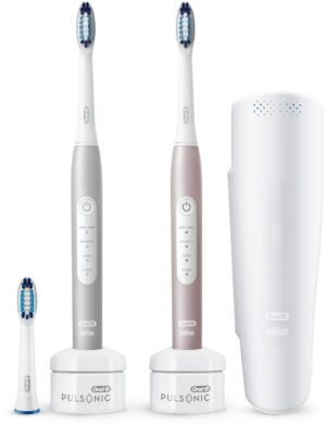 Oral-B Pulsonic Slim Luxe 4900 Doppelpack Schallzahnbürste weiß/silber