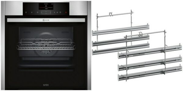 NEFF BMK4523FSB Elektro-Backofen mit Dampfgarer bestehend aus B45FS26N0K + Z13TF36X0 edelstahl