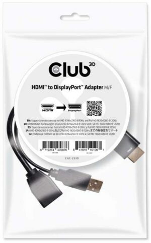 Club3D HDMI St. > DP Bu. 4K Adapter