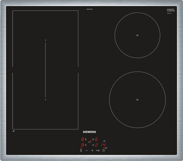 Siemens EM645CSB5E Glaskeramik-Induktions-Kochfeld edelstahl
