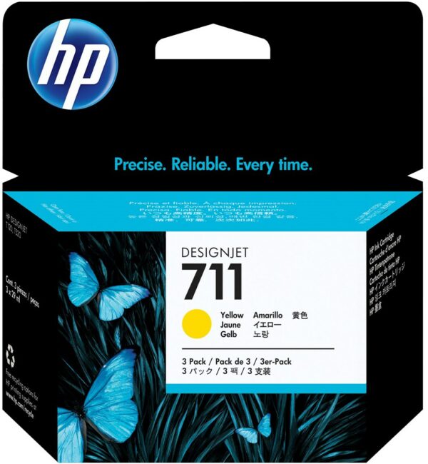 HP Nr. 711 Tintenpatrone 29ml 3er Pack gelb