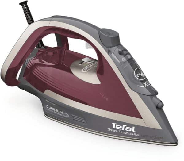 Tefal FV 6870 Smart Protect Plus Dampfbügeleisen grau/dunkelrot