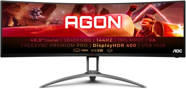 AOC AG493QCX 124 cm (49") Gaming Monitor schwarz/rot / G