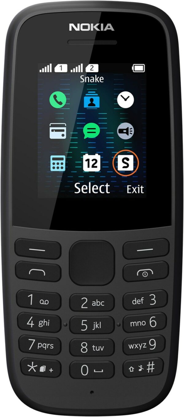 Nokia 105 (2019) Dual-SIM Tasten Handy schwarz