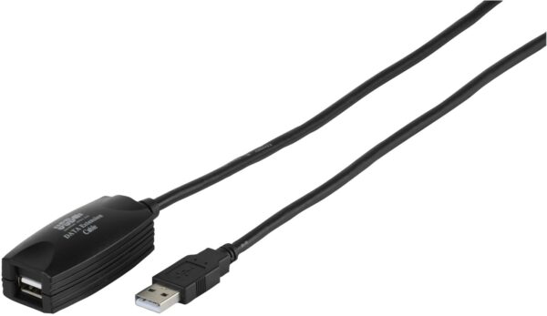 Vivanco Aktives USB Verlängerungskabel 5m schwarz